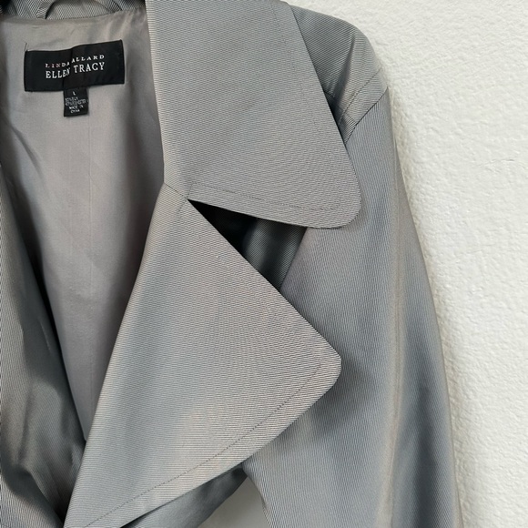 Ellen Tracy Women's Silver Trench Coat - Picture 5 of 13
